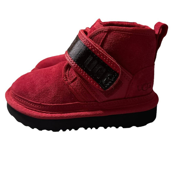 UGG Unisex Toddler Kids Neumel Snapback Boots Size 8 in Red/Black - Picture 3 of 6
